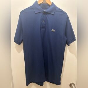 Lacoste Navy Blue Short Sleeve Polo Shirt Men’s 7 XL